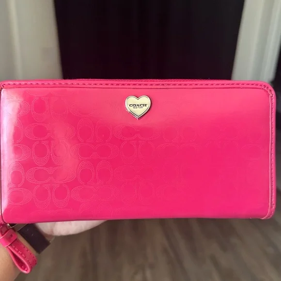 2014 Coach Madison Phoebe Hot Pink Leather 3 Compartment Shoulder Bag & Wallet💖 - Picture 6 of 12